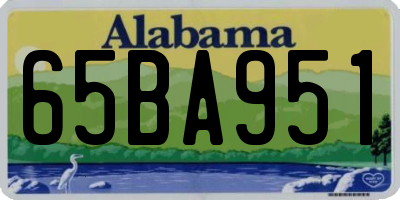 AL license plate 65BA951