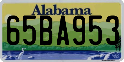 AL license plate 65BA953