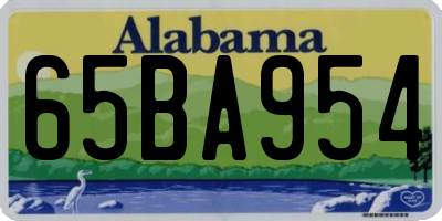 AL license plate 65BA954
