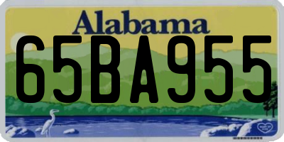 AL license plate 65BA955