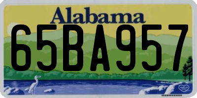 AL license plate 65BA957