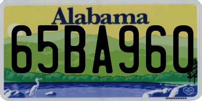 AL license plate 65BA960