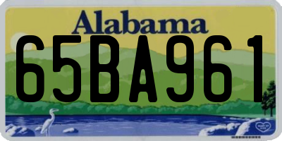 AL license plate 65BA961