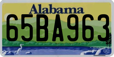AL license plate 65BA963