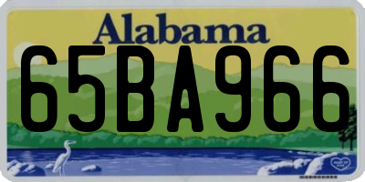 AL license plate 65BA966