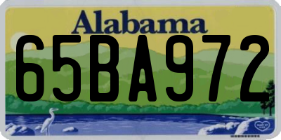 AL license plate 65BA972