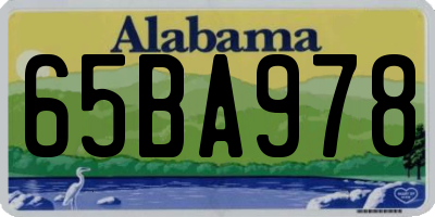 AL license plate 65BA978