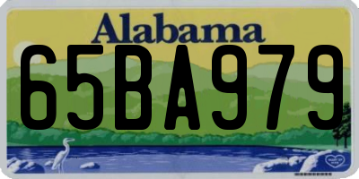 AL license plate 65BA979