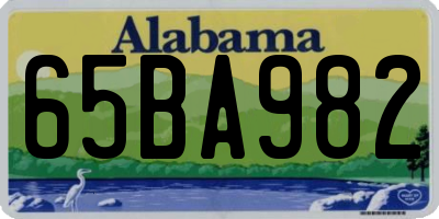 AL license plate 65BA982