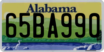 AL license plate 65BA990