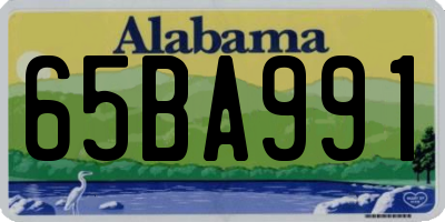 AL license plate 65BA991