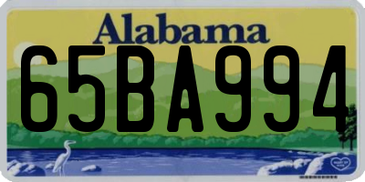 AL license plate 65BA994