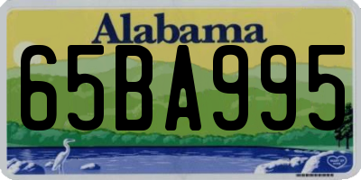 AL license plate 65BA995
