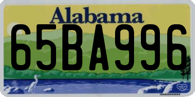AL license plate 65BA996