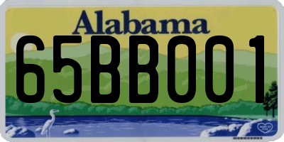AL license plate 65BB001