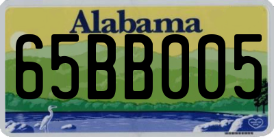 AL license plate 65BB005