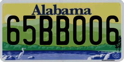 AL license plate 65BB006