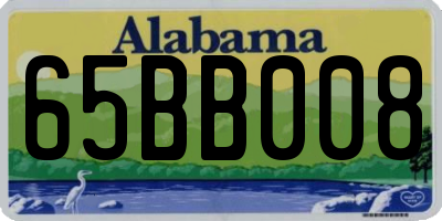 AL license plate 65BB008
