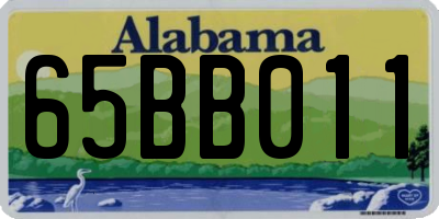 AL license plate 65BB011