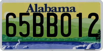 AL license plate 65BB012