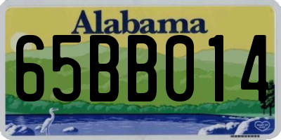 AL license plate 65BB014