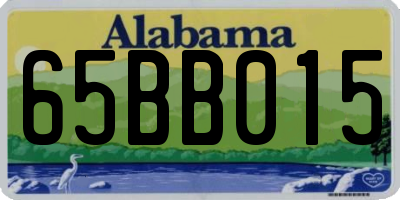 AL license plate 65BB015