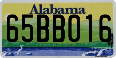 AL license plate 65BB016