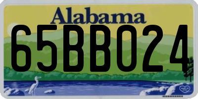 AL license plate 65BB024