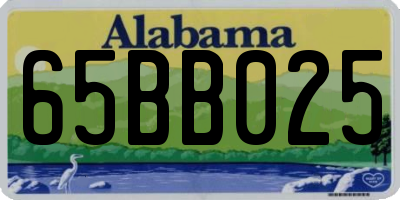 AL license plate 65BB025