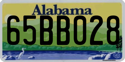 AL license plate 65BB028