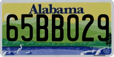 AL license plate 65BB029