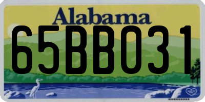 AL license plate 65BB031