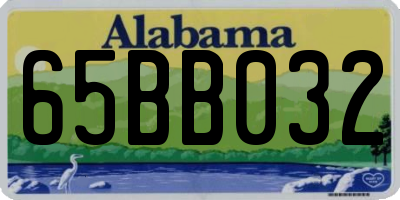 AL license plate 65BB032