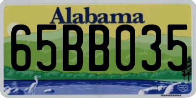 AL license plate 65BB035