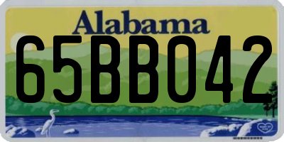 AL license plate 65BB042