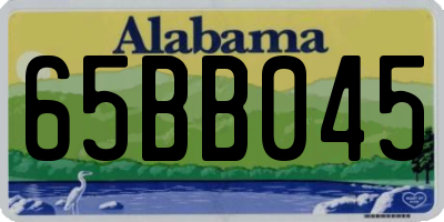 AL license plate 65BB045