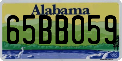 AL license plate 65BB059
