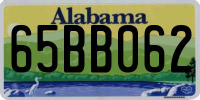 AL license plate 65BB062