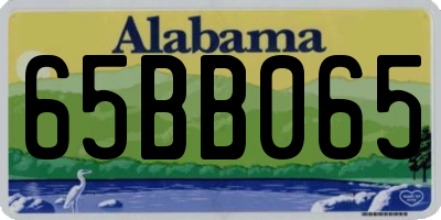 AL license plate 65BB065