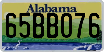 AL license plate 65BB076