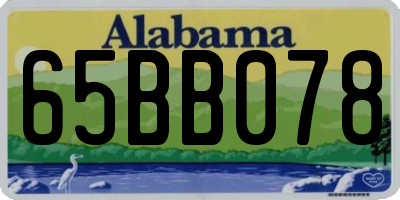 AL license plate 65BB078
