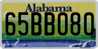 AL license plate 65BB080