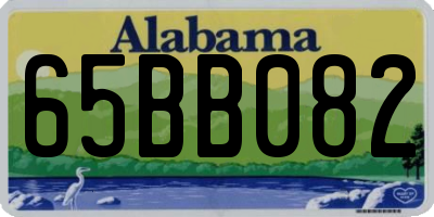 AL license plate 65BB082