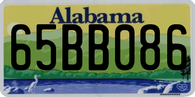 AL license plate 65BB086