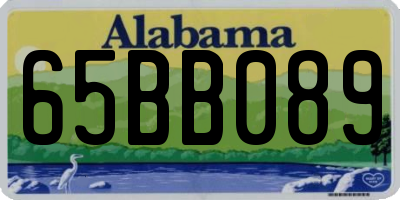 AL license plate 65BB089