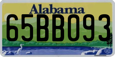 AL license plate 65BB093