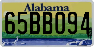 AL license plate 65BB094