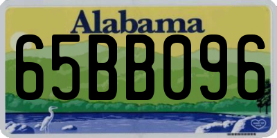 AL license plate 65BB096