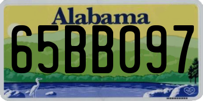 AL license plate 65BB097