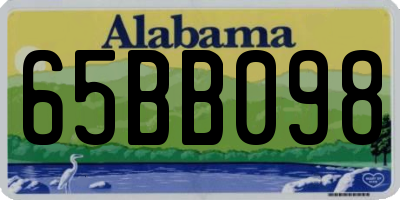 AL license plate 65BB098